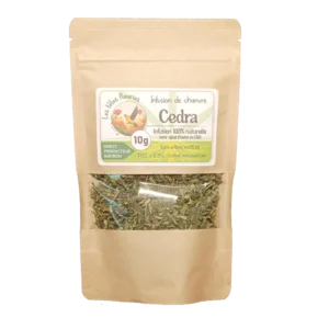 Infusion de chanvre Cedra CBD, produit naturel et artisanal cultivé en Occitanie par Les Têtes Fleuries
