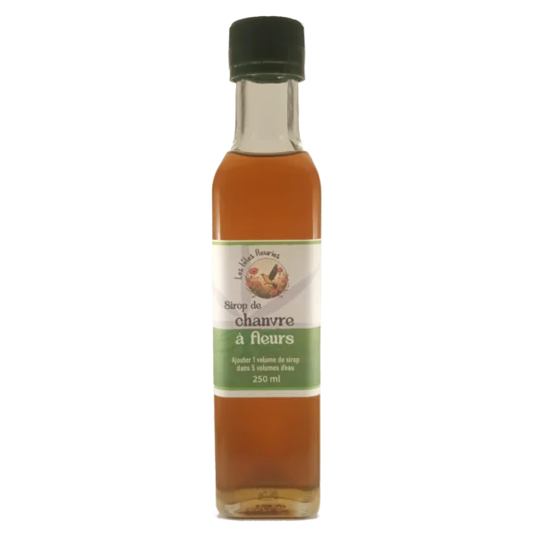 Sirop de chanvre à fleurs naturel et artisanal, produit en Occitanie par Les Têtes Fleuries